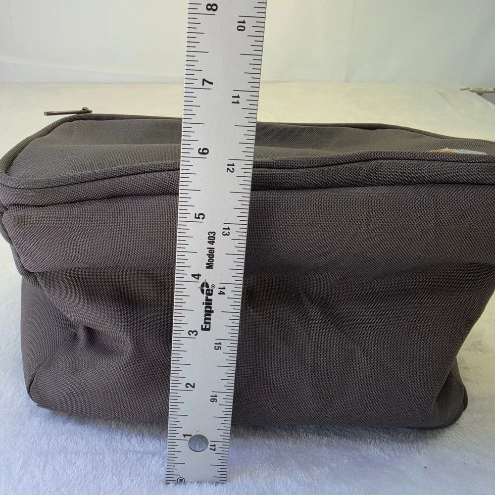Carhartt Insulated Lunch Cooler Bag Charcoal Gray Dual Compartment Strap